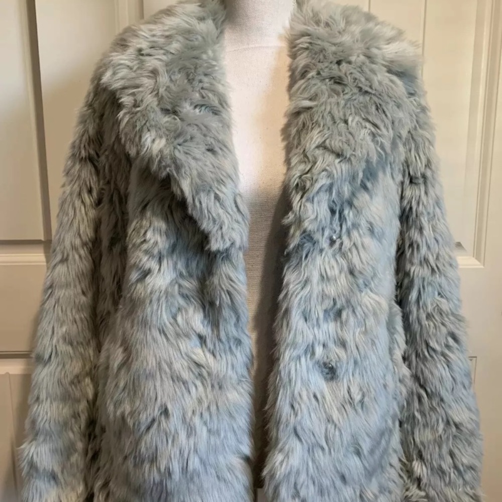 BCBGeneration Women Gray Faux Fur Lined Jacket S